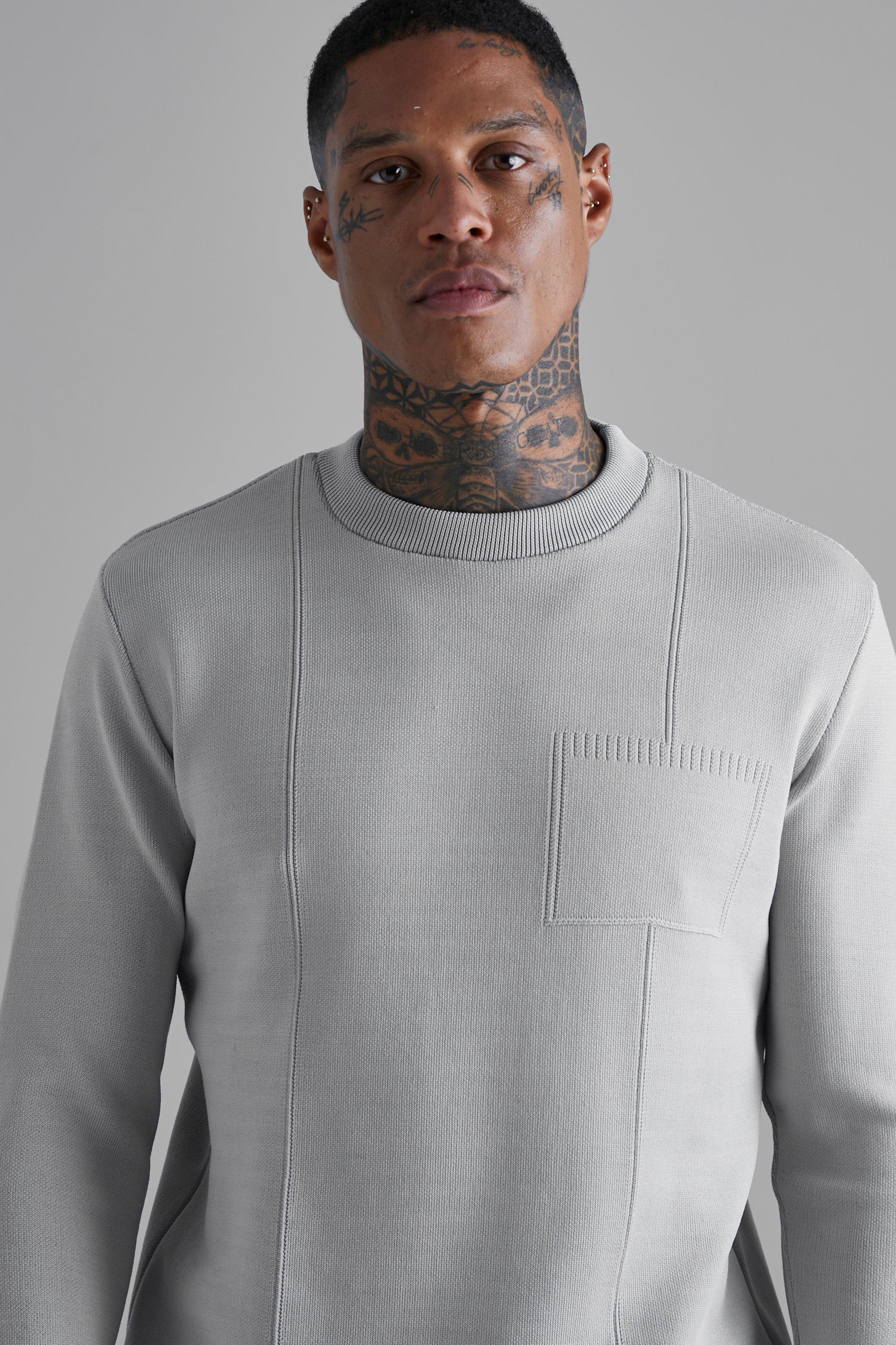 Charcoal grey jumper on sale mens