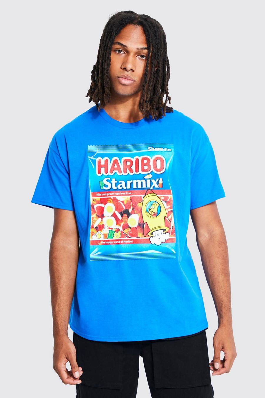 Cobalt blue Oversized Haribo Starmix License T-shirt