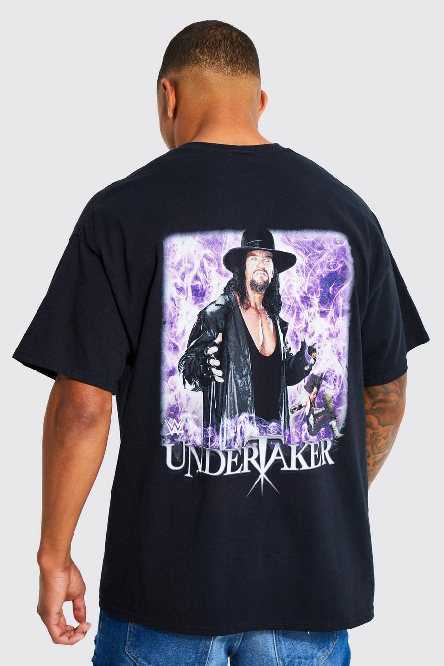 Black Oversized Wwe Undertaker License T-shirt image number 1