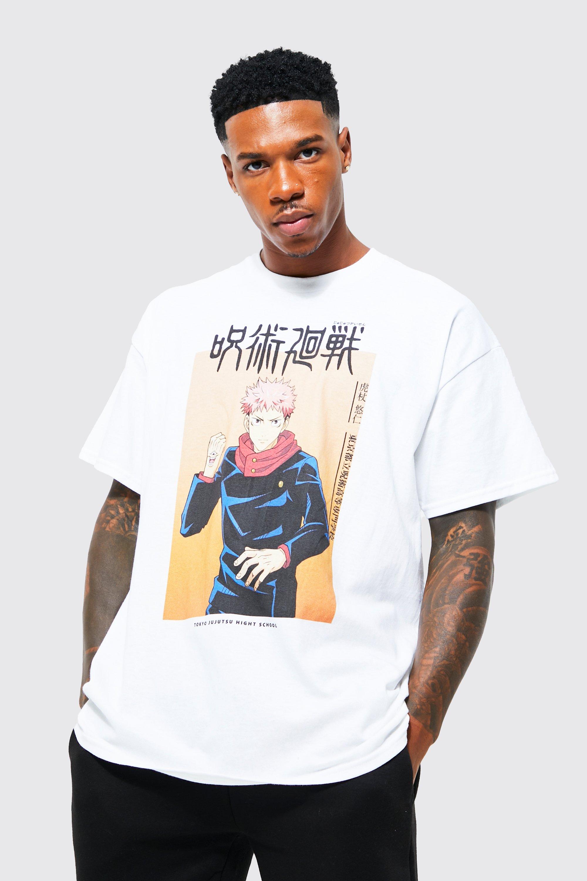 Oversized Jujutsu Kaisen License T-shirt | Boohoo UK