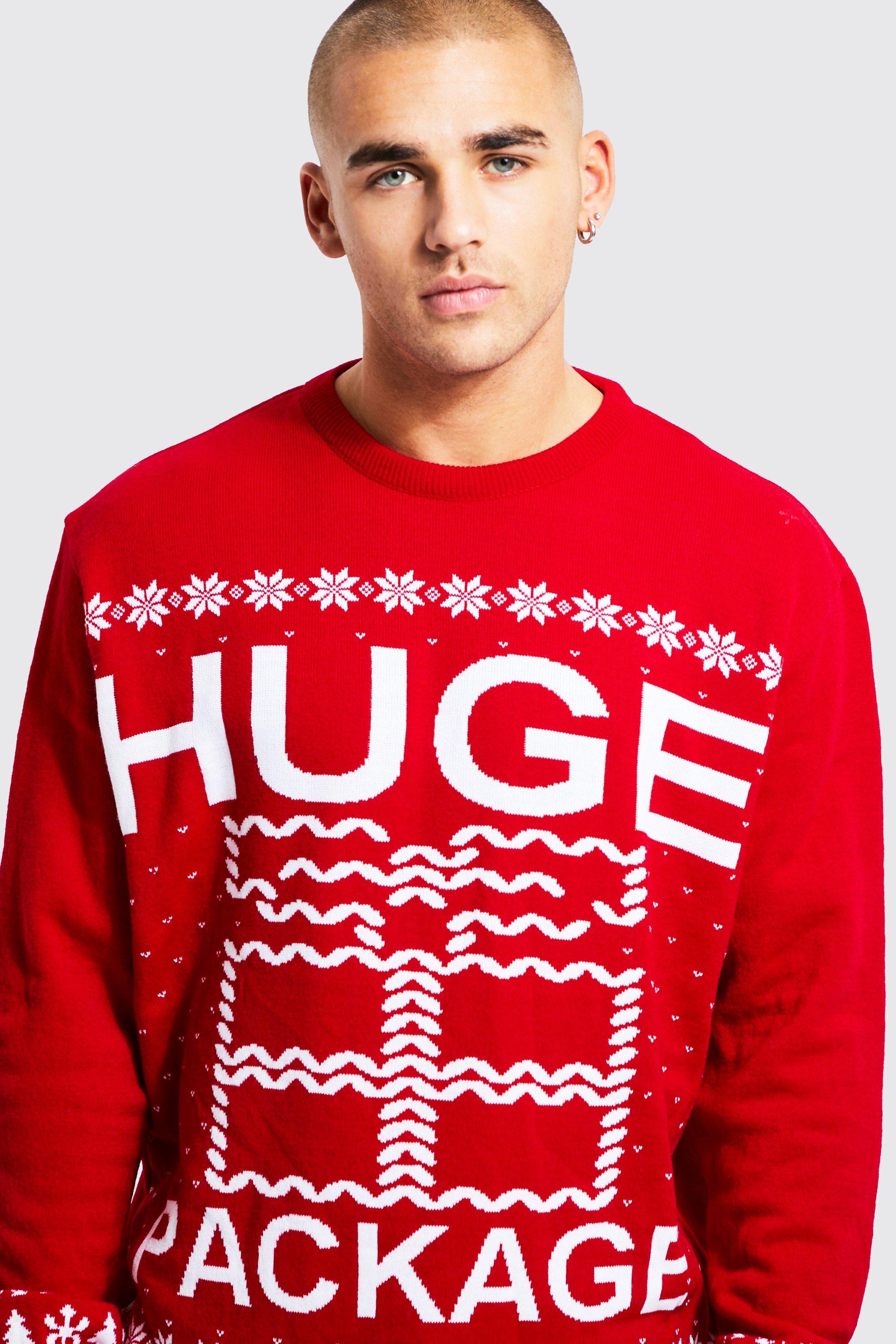 Huge Package Christmas Jumper boohoo