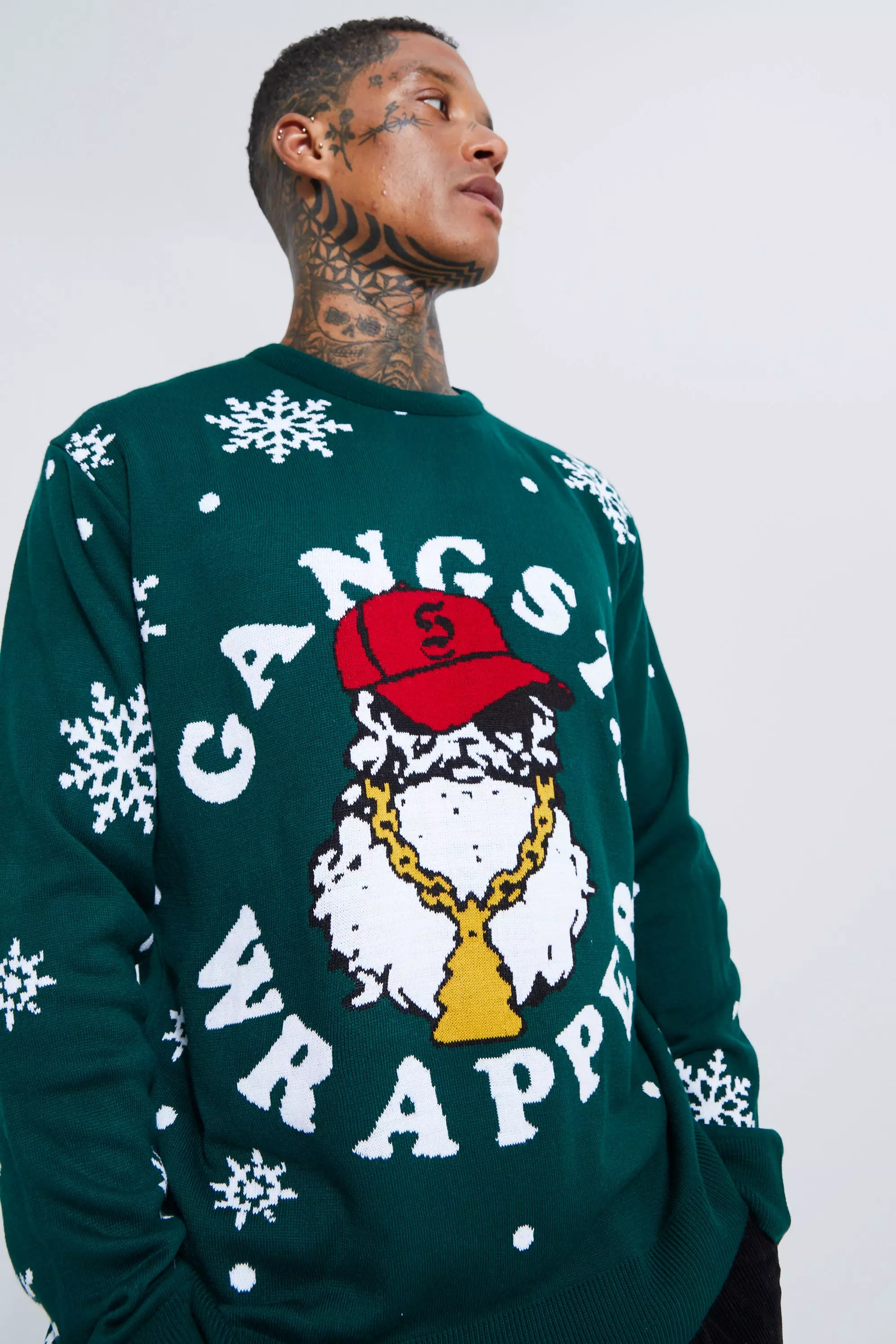 Santa roasting reindeer on sale sweater