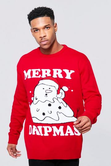 Red Merry Dripmas Christmas Jumper