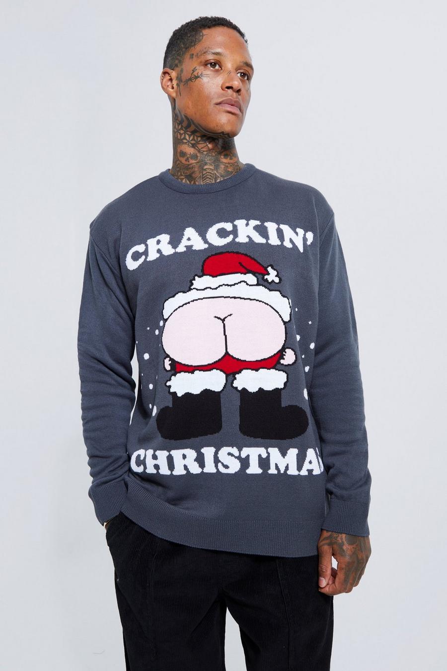 Grey Crackin Christmas Christmas Jumper image number 1