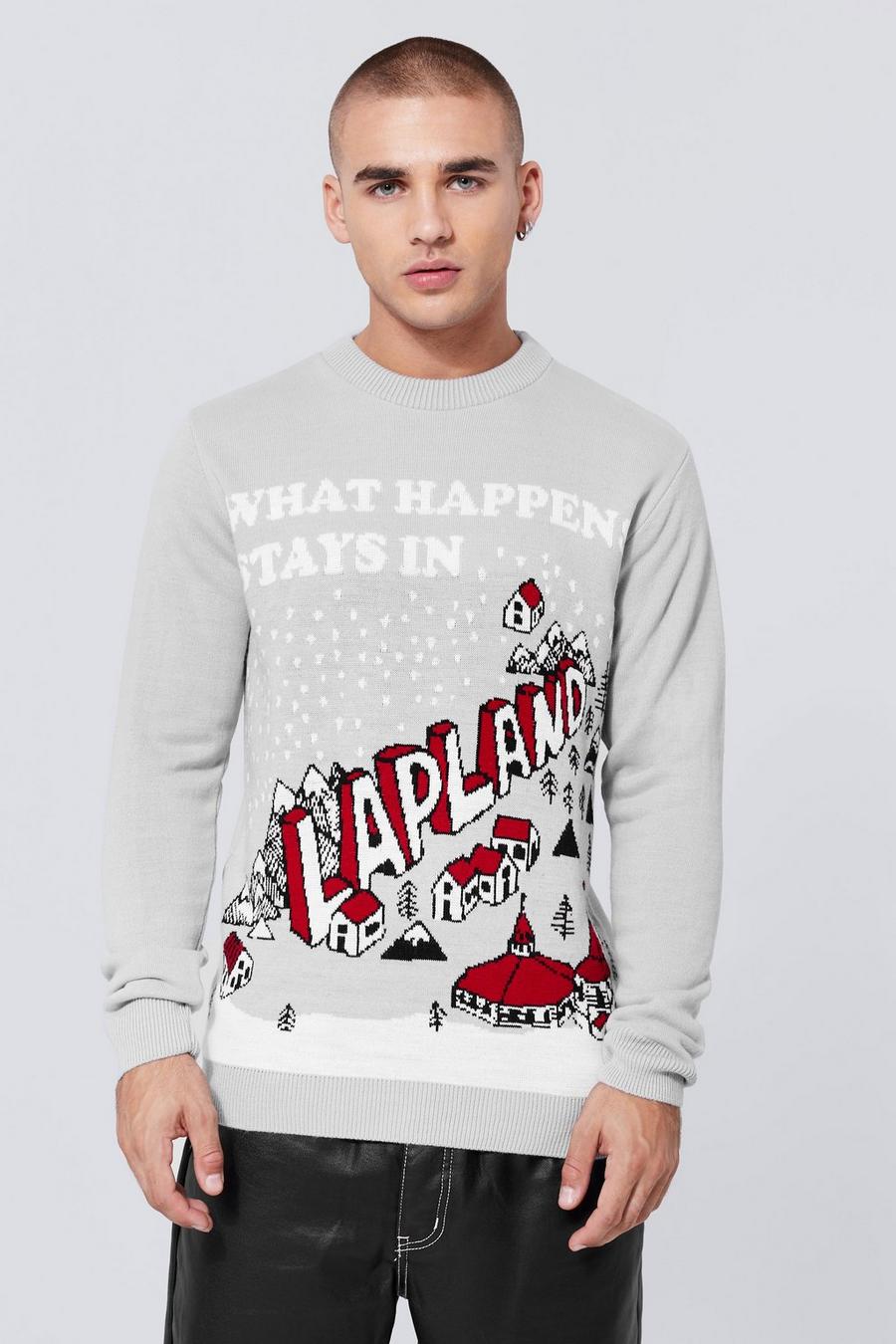Grey gris What Happens In Lapland Christmas Jumper