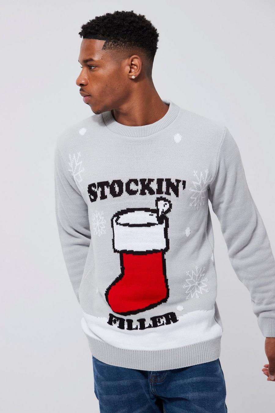 Grey Stockin Filler Christmas Jumper