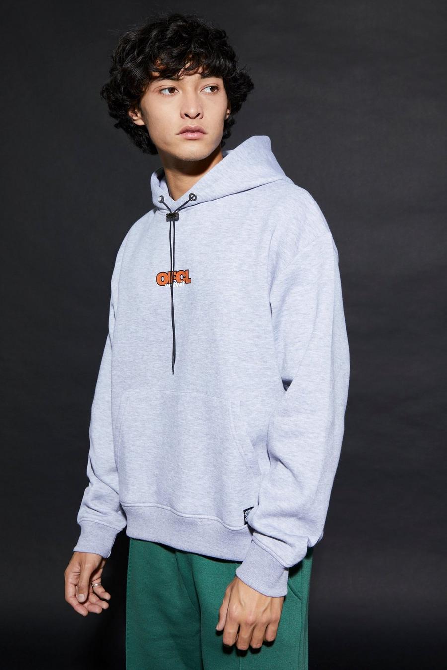 Grey marl Boxy Ofcl Hoodie image number 1