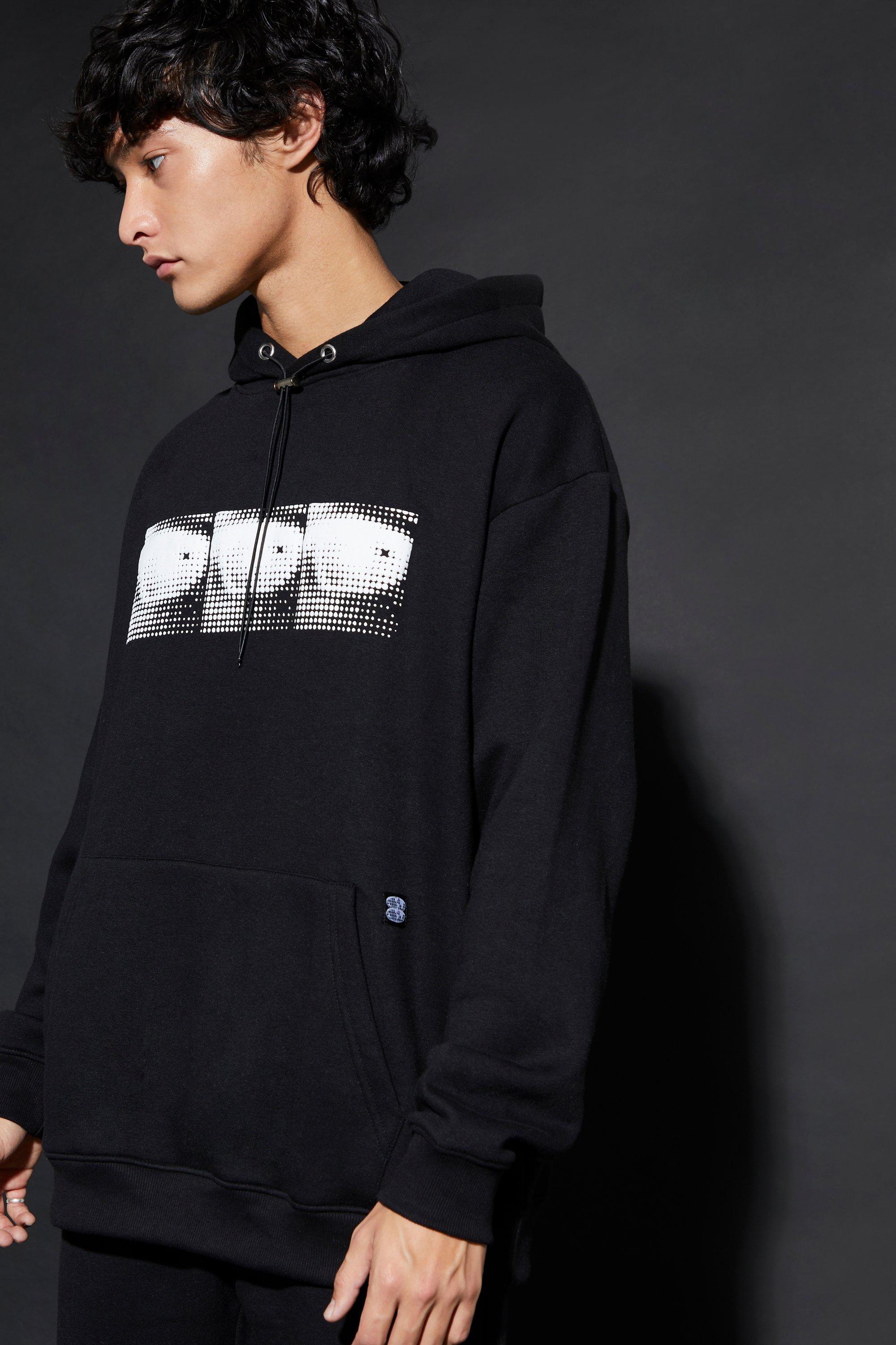 Look Book Graphic Hoodie, Black