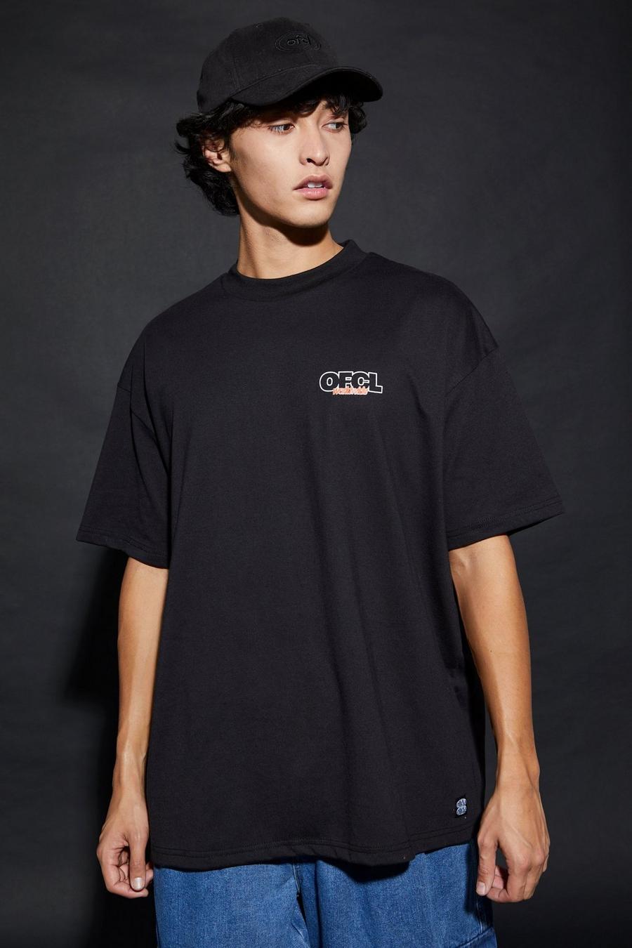 Black Oversized Ofcl Heavyweight T-shirt image number 1