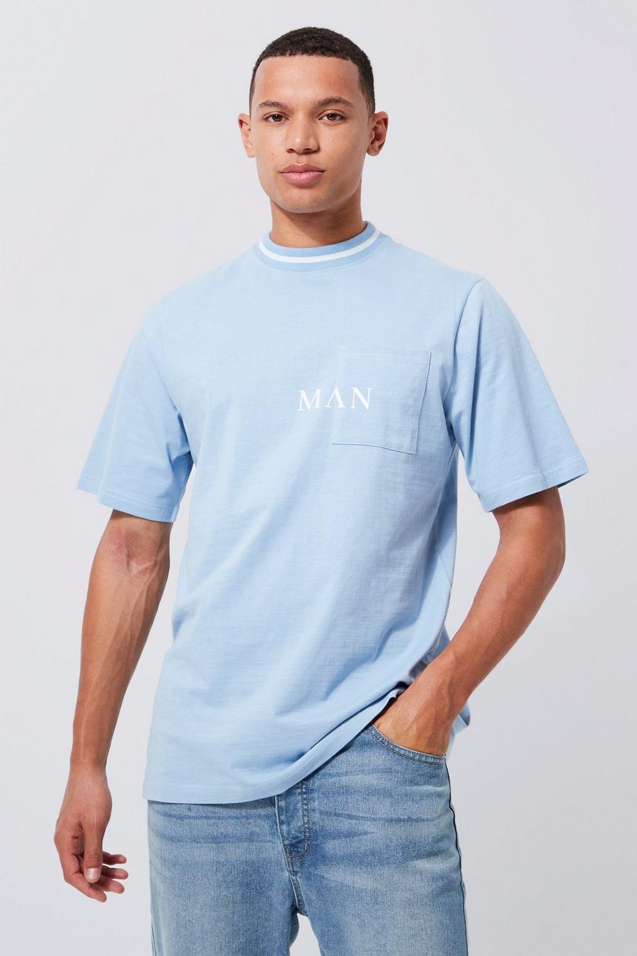Light blue Tall Man Pocket T-shirt With Sports Rib image number 1