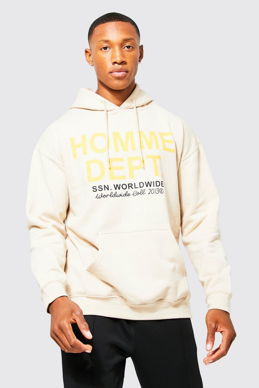 Sand Homme Graphic Hoodie image number 1