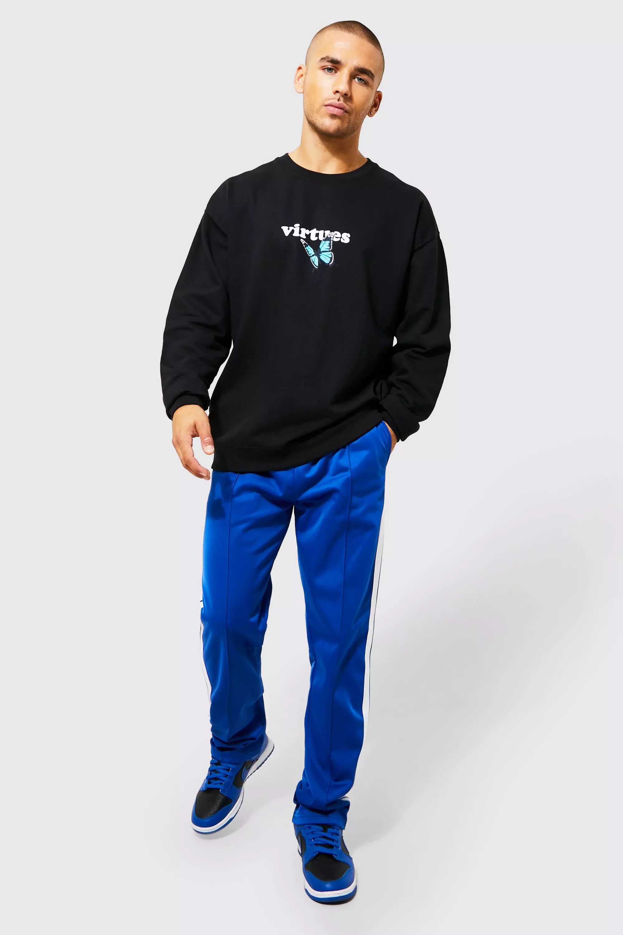 Adidas blue 2024 butterfly sweatshirt