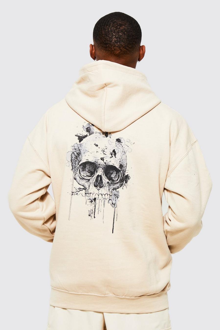 Sand Painted Skull Graphic Hoodie image number 1