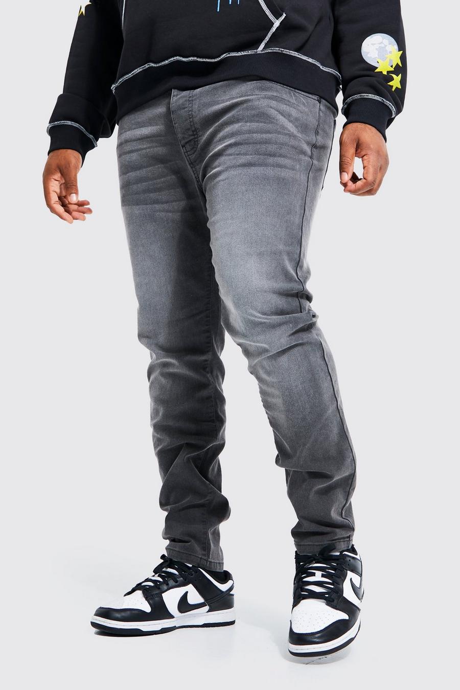 Plus Stretch Skinny Jeans, Charcoal gris