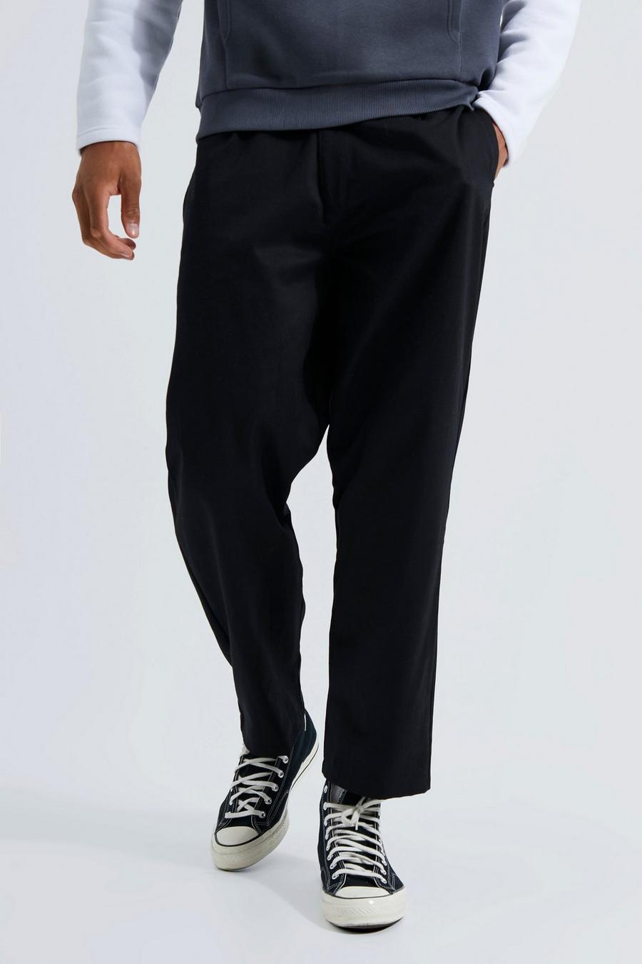 Tall Twill Chino-Hose, Black image number 1