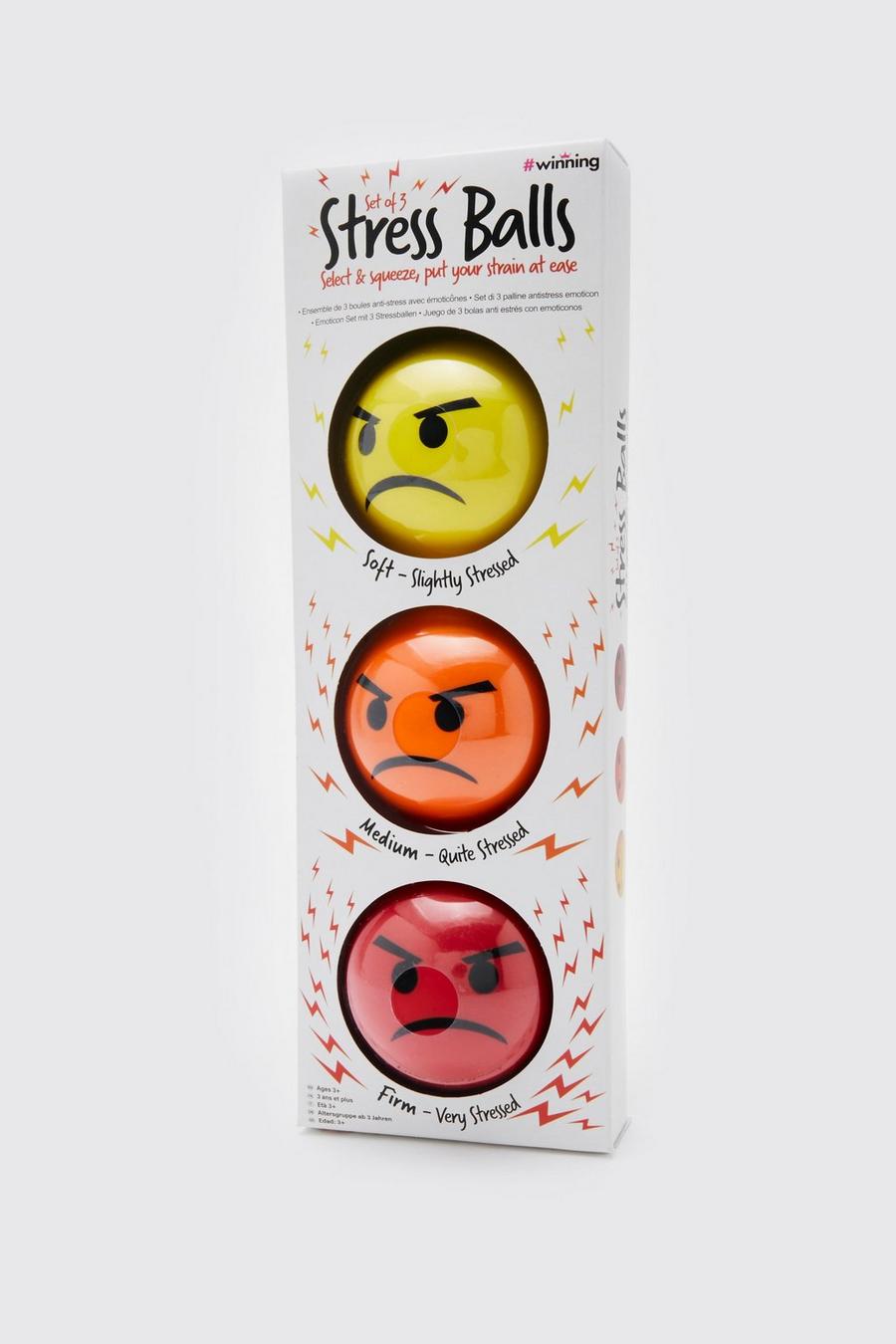 Clear Emoticon Set Of 3 Stress Balls  image number 1