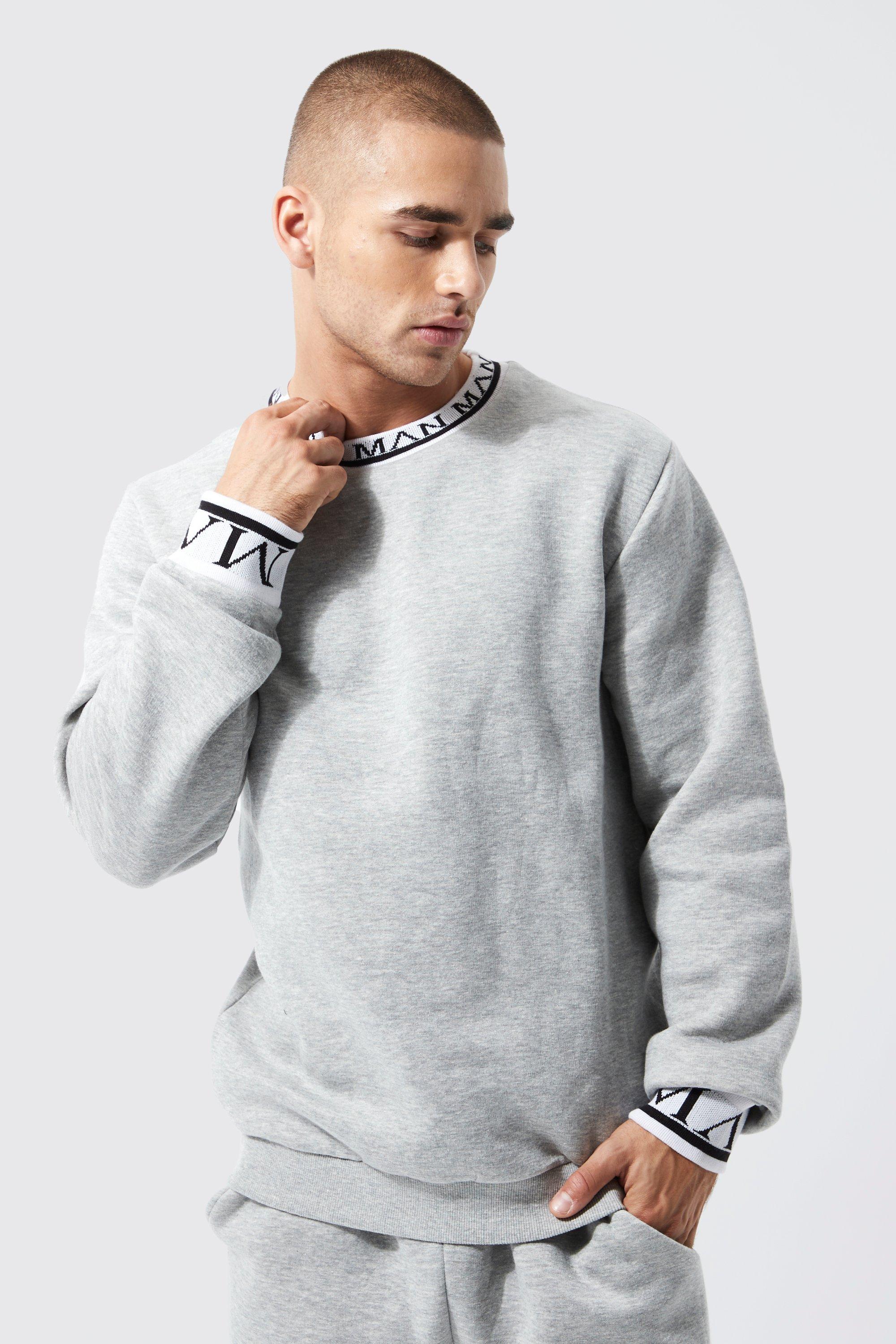 Boohoo man tracksuit grey online