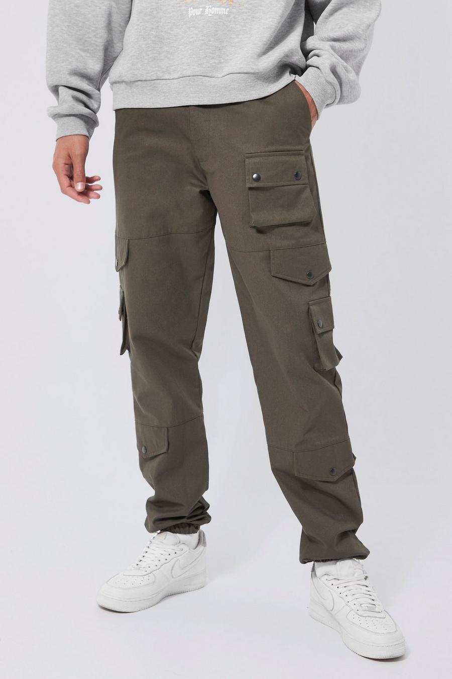 Khaki Tall Multi Pocket Cargo Trouser image number 1