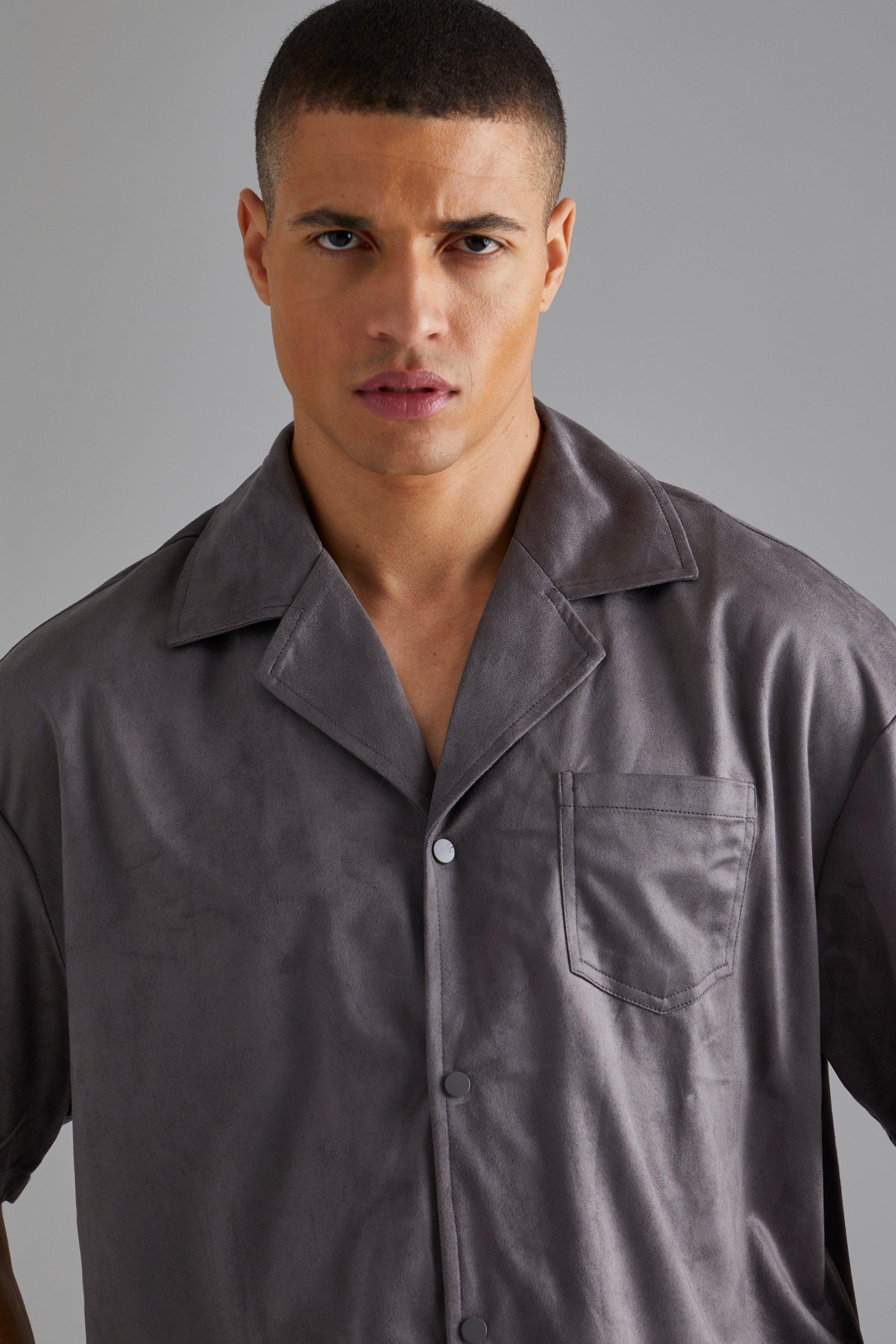 Chemise daim homme hot sale