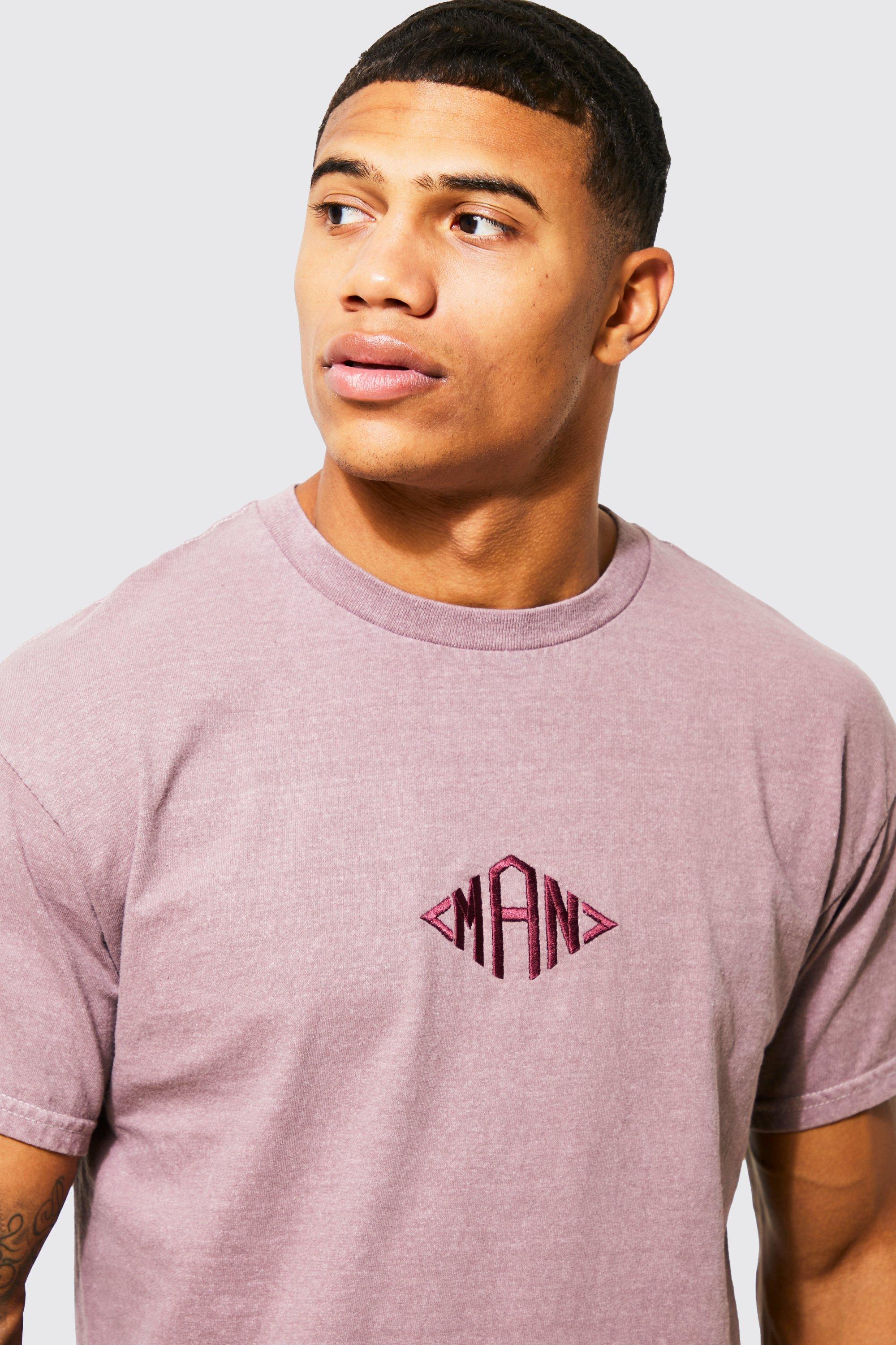 Washed Embroidered Branded T-shirt