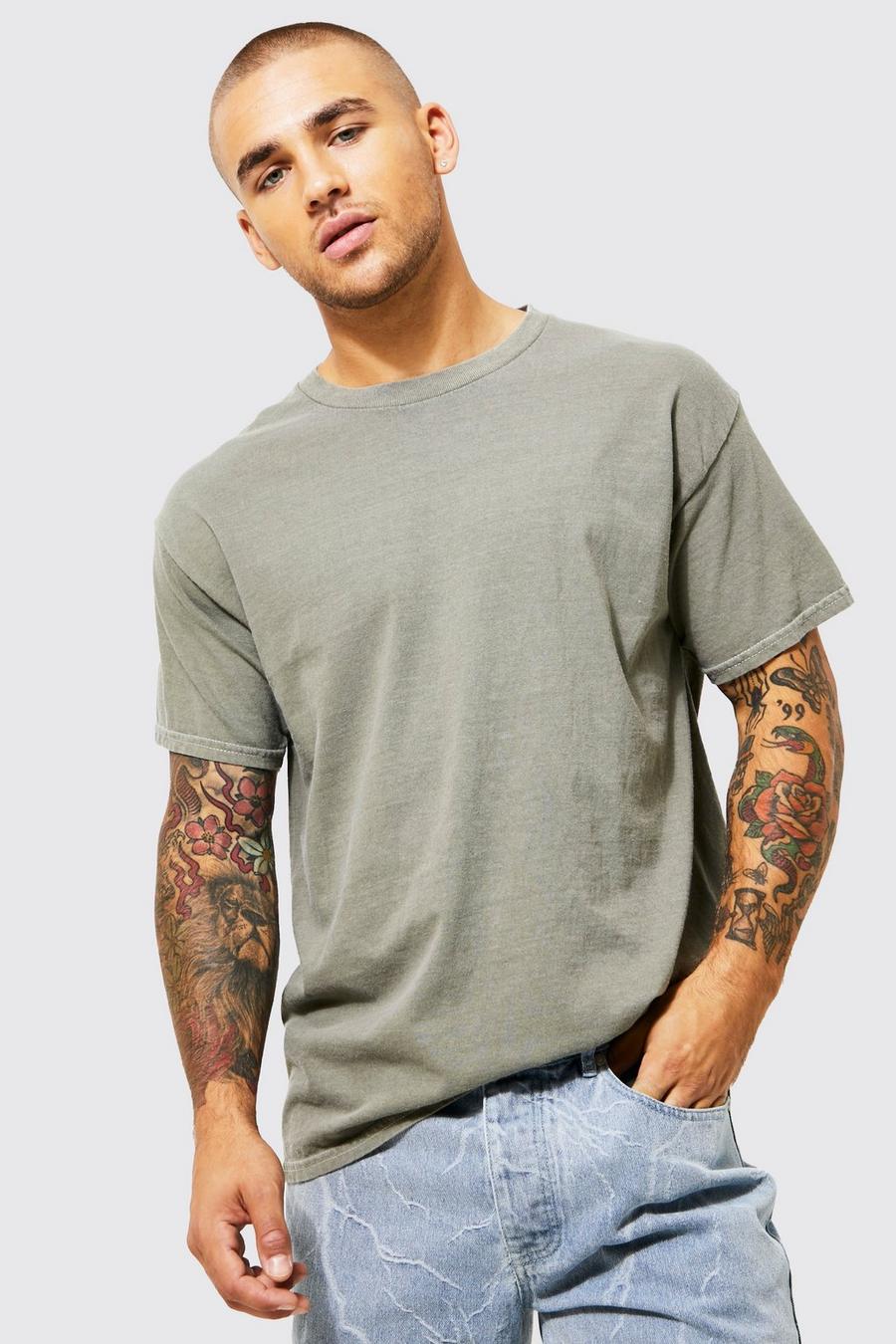Olive green Washed  T-shirt