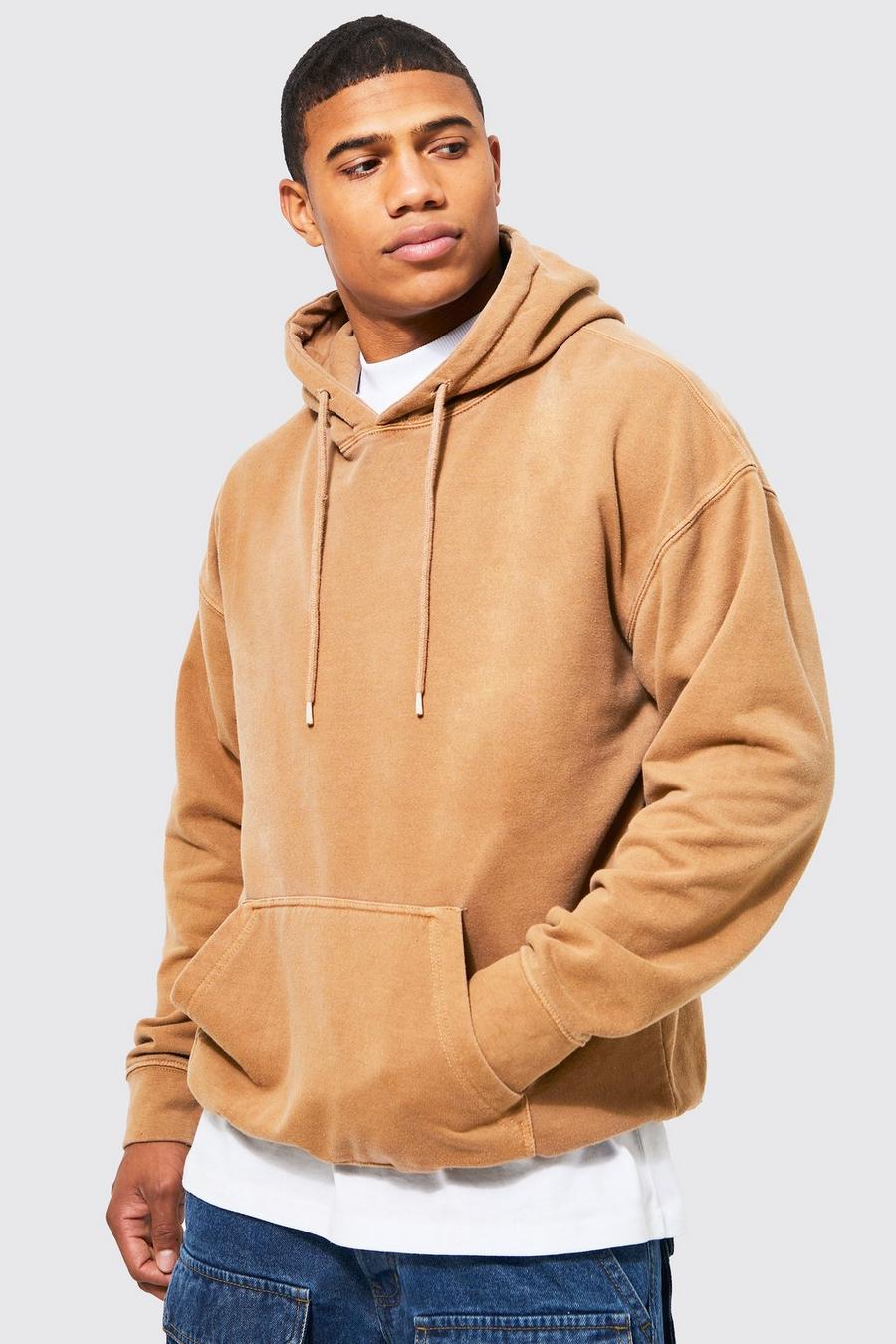 Tobacco Oversized Washed Hoodie  image number 1