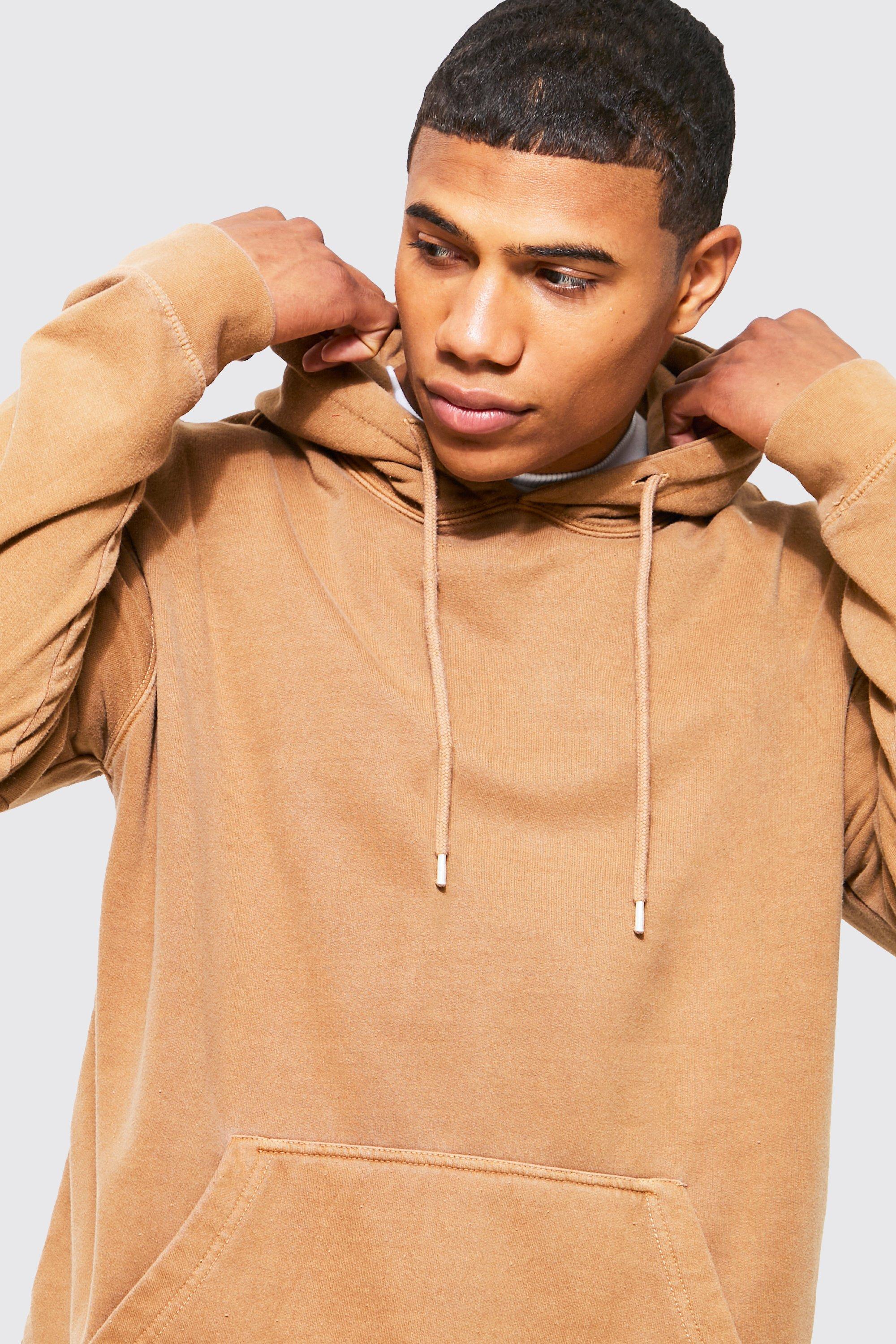 ASOS Design Heavyweight Oversized Hoodie in Tan Brown