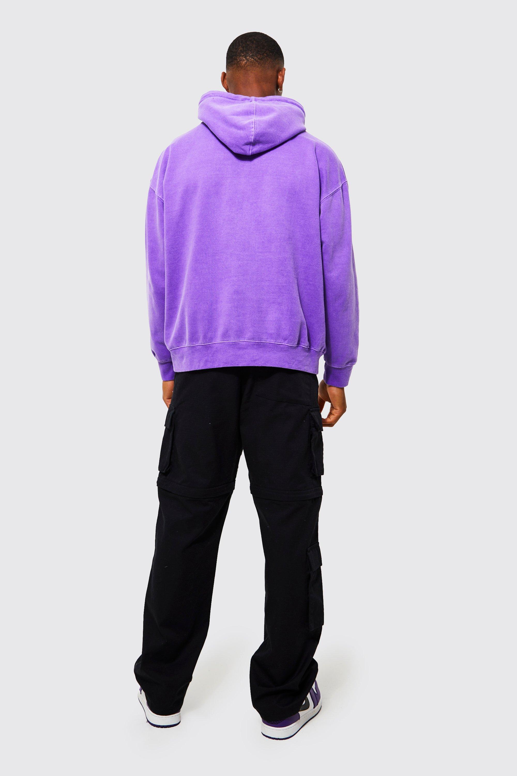 Oversized Washed Man Diamond Washed Hoodie | boohoo