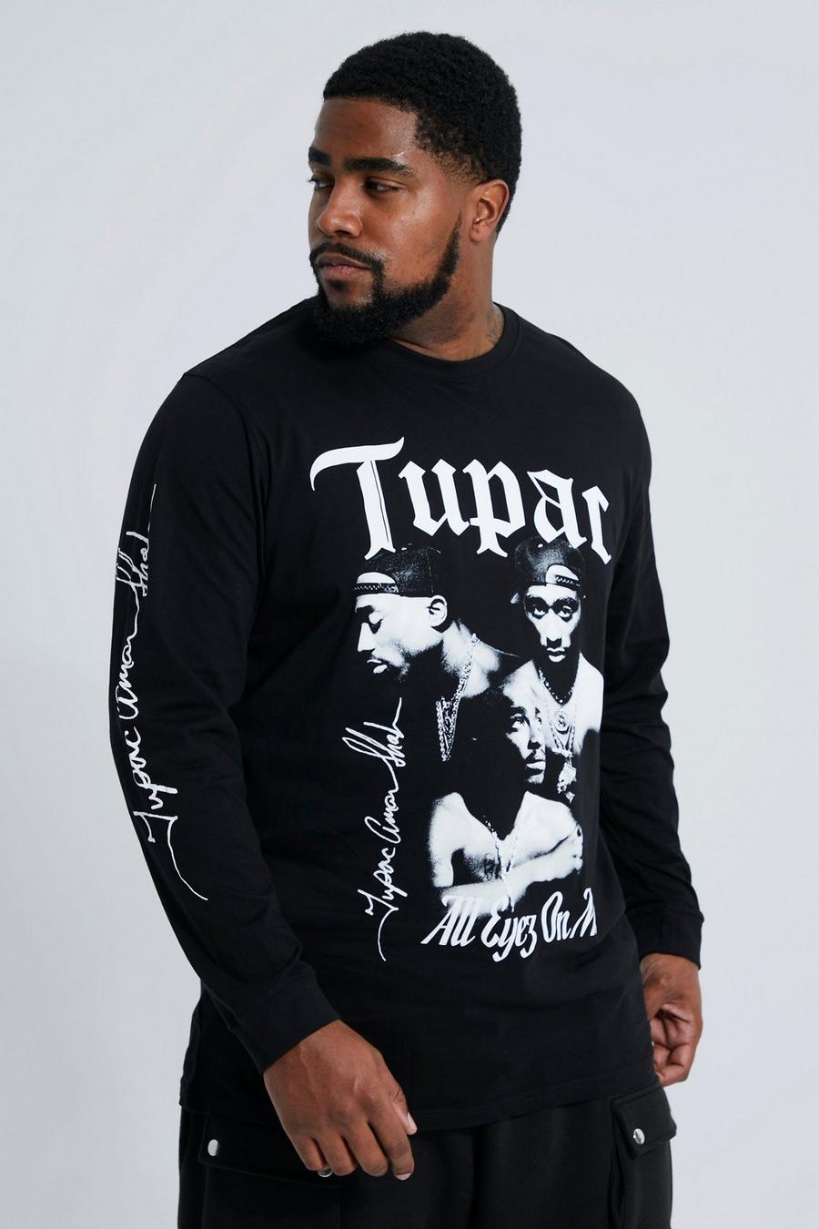 Grande taille - T-shirt à imprimé Tupac, Black image number 1