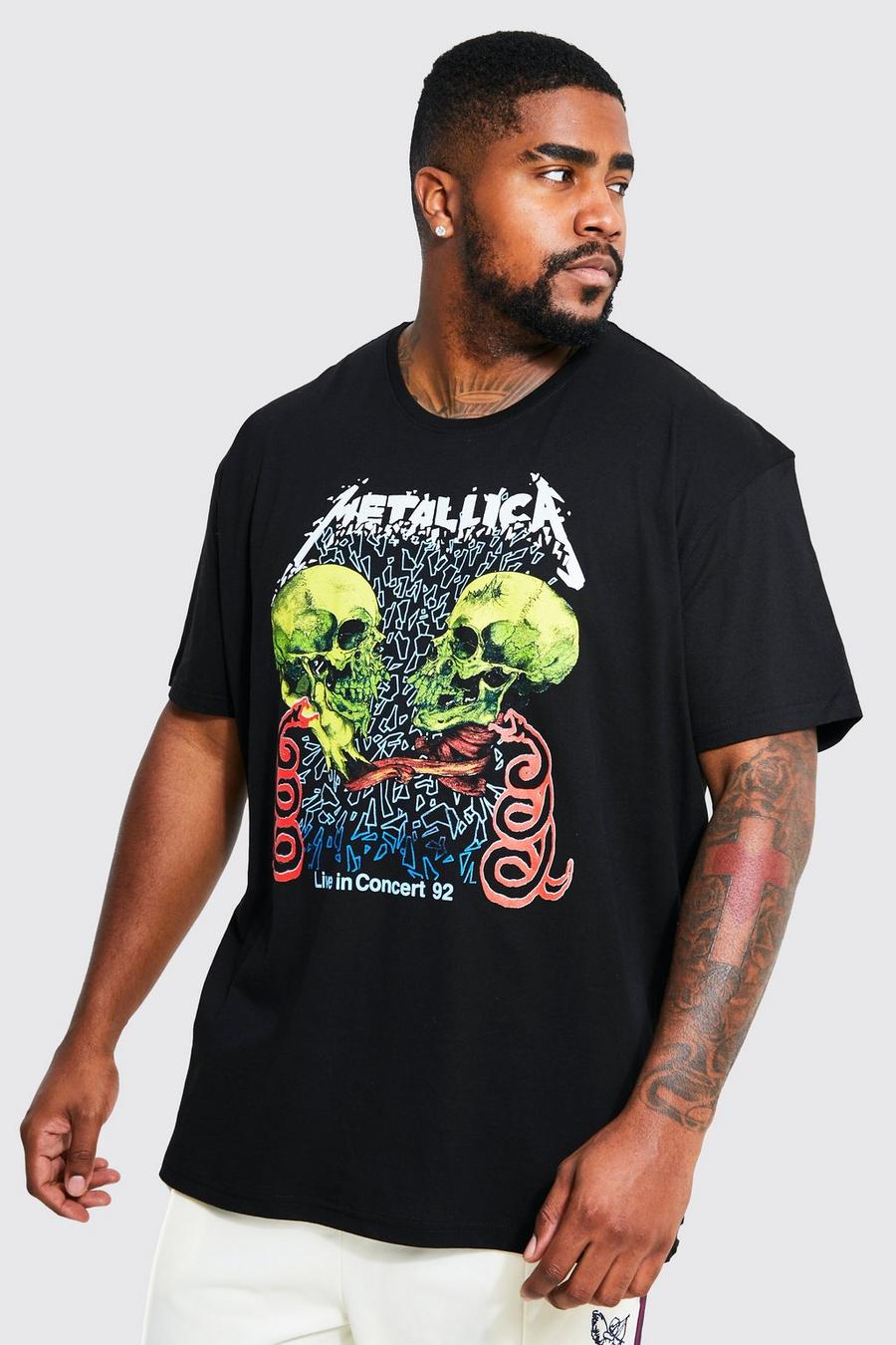Grande taille - T-shirt à imprimé Metallica, Black image number 1