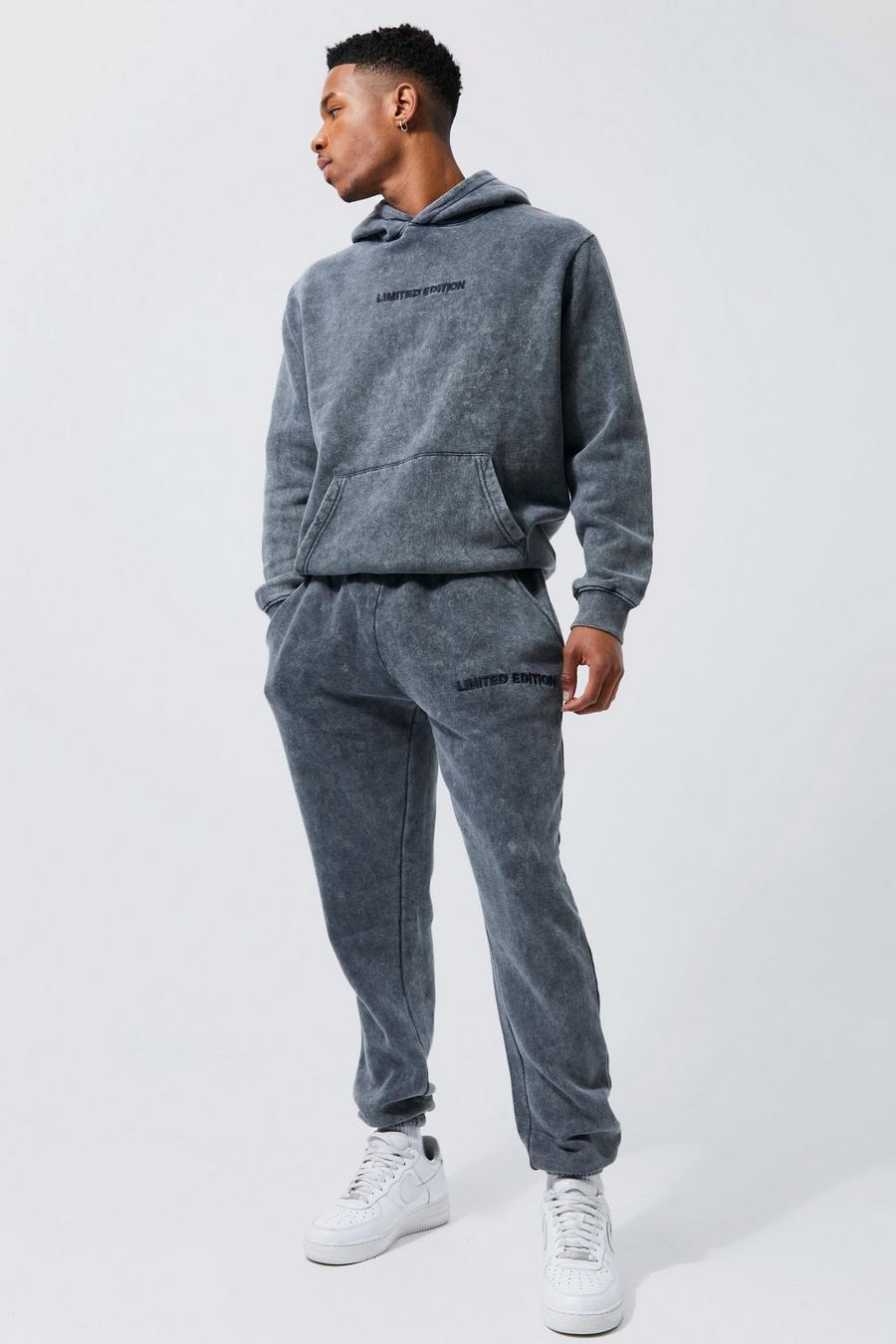 Charcoal grey Limited Edition Washed Tracksuit
