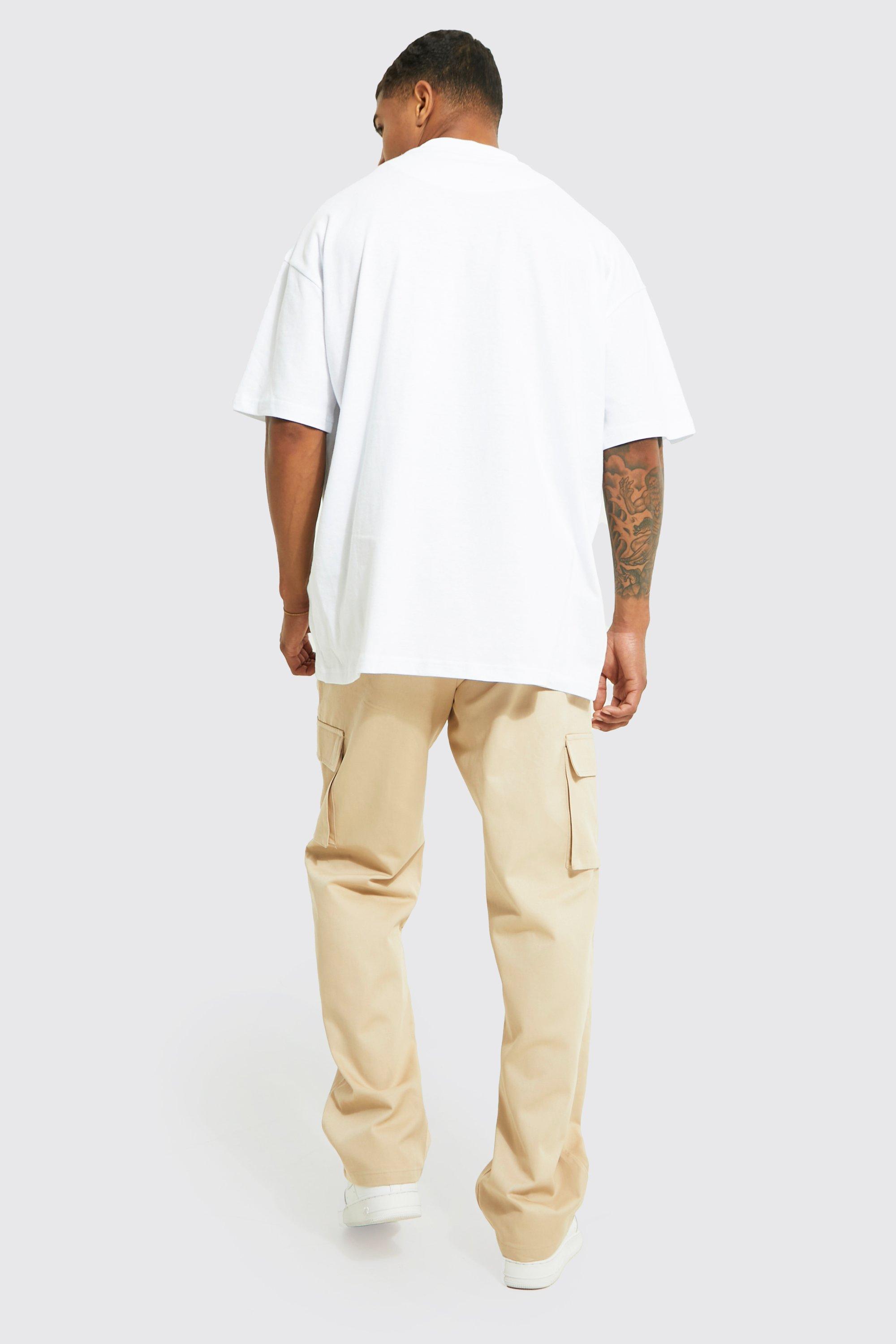 Oversized Man Heavyweight T shirt And Cargo Set