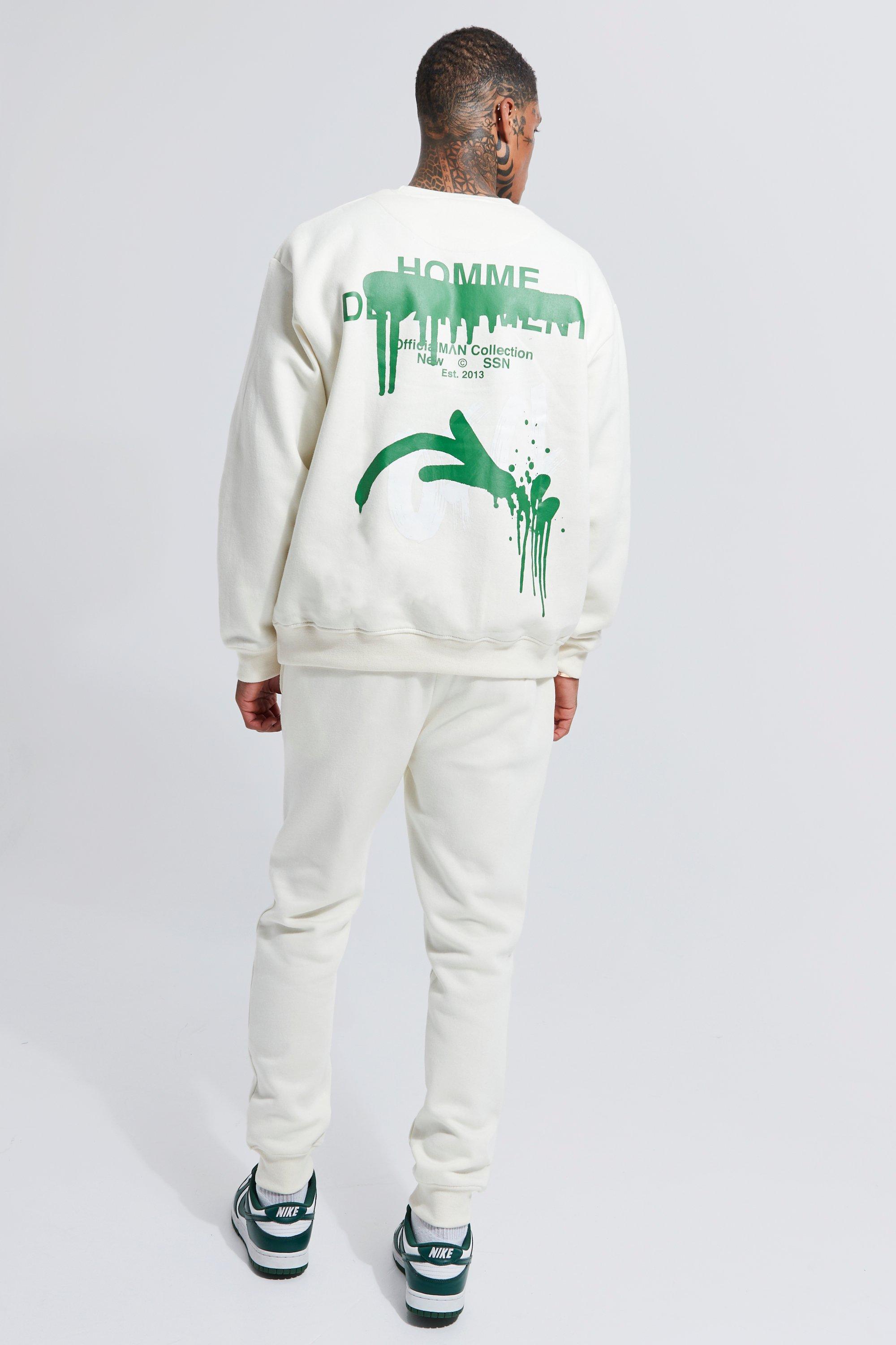 Oversized Graffiti Sweatshirt Tracksuit