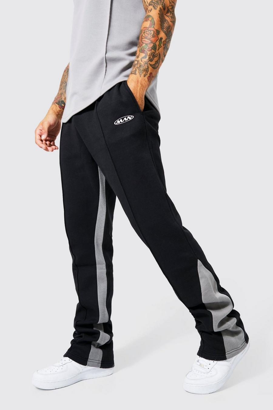 Man Slim Stacked Flare Contrast Gusset Jogger