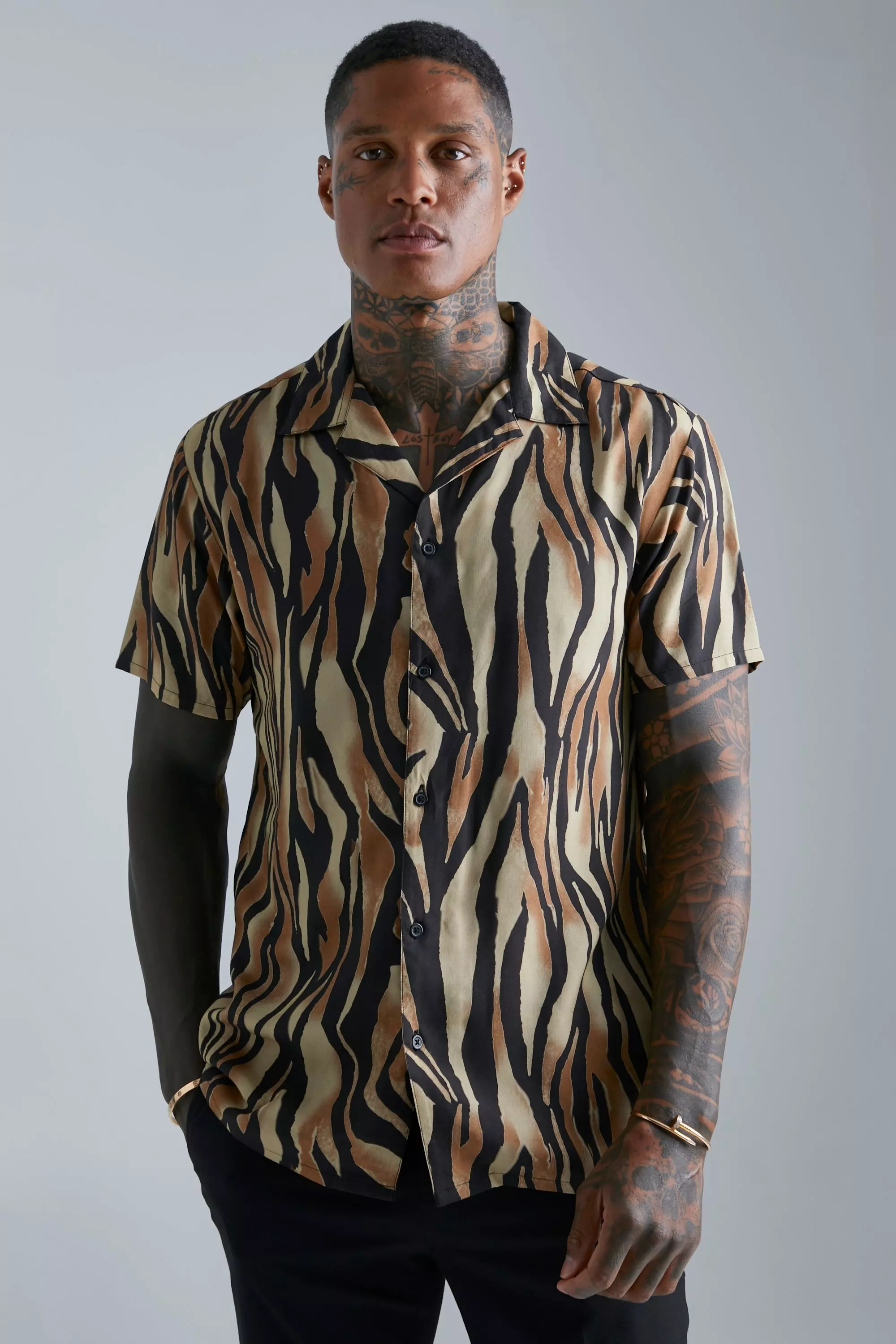 zebra mens shirt