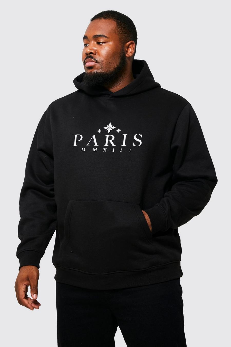 Black Plus Paris City Print Hoodie image number 1