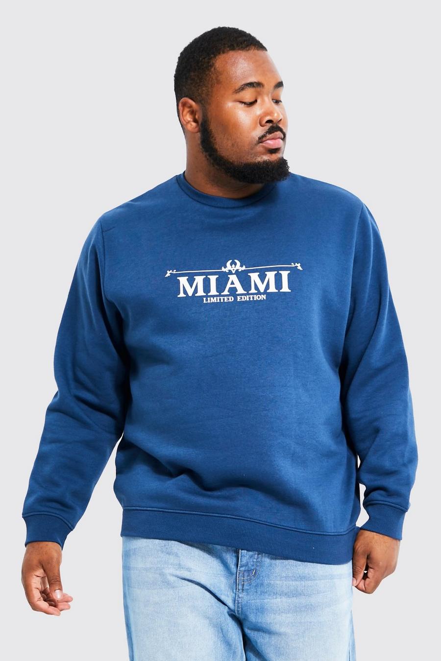 Navy Plus Miami City Print Sweatshirt image number 1