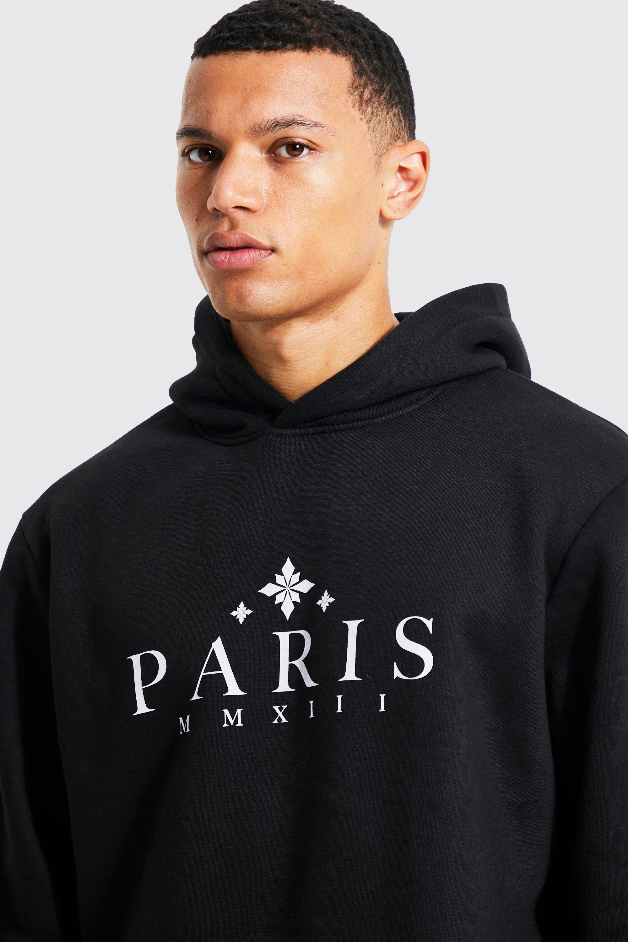 Tall Paris City Print Hoodie |