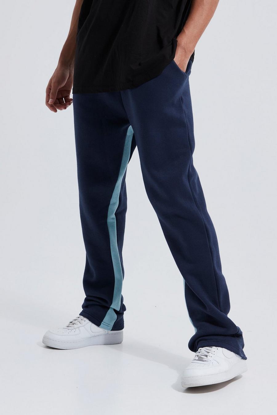 Navy Tall Regular Fit Gusset Panel Jogger image number 1