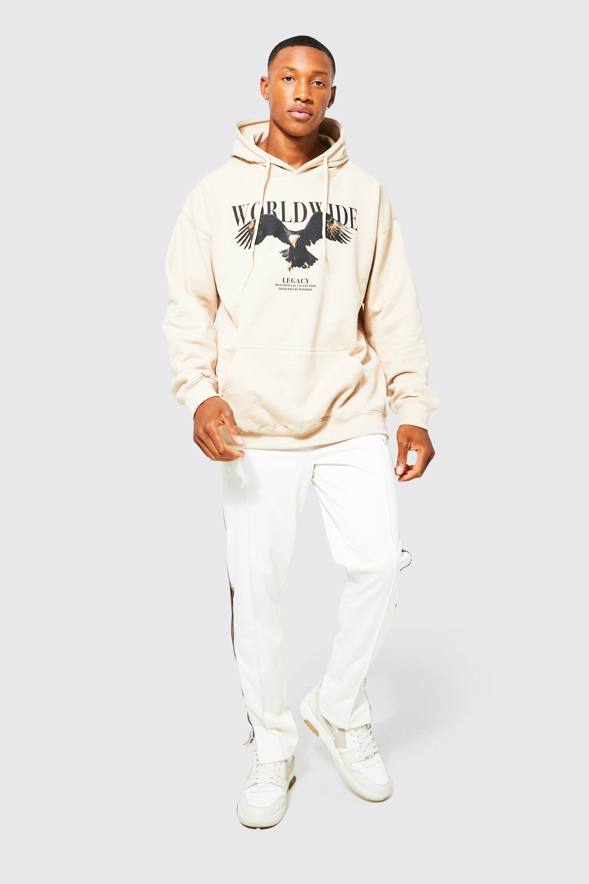 White boohoo man discount hoodie