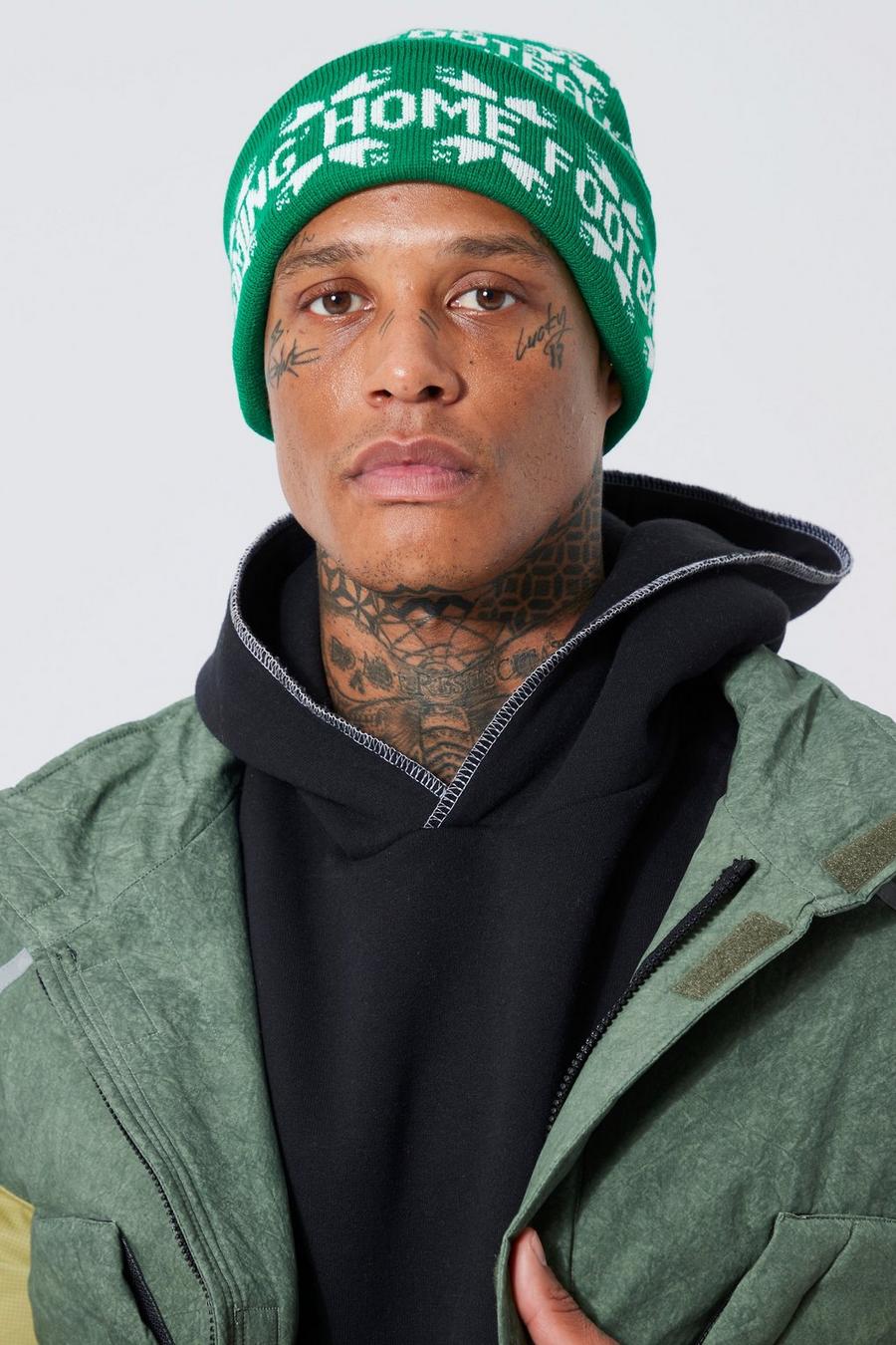 Forest green It's Coming Home Christmas Beanie