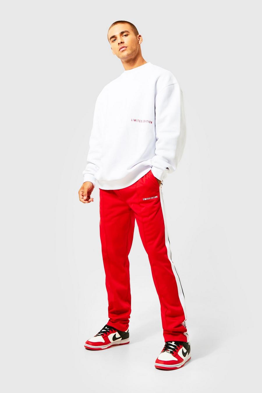Red Oversized Limited Sweater And Tricot Jogger image number 1