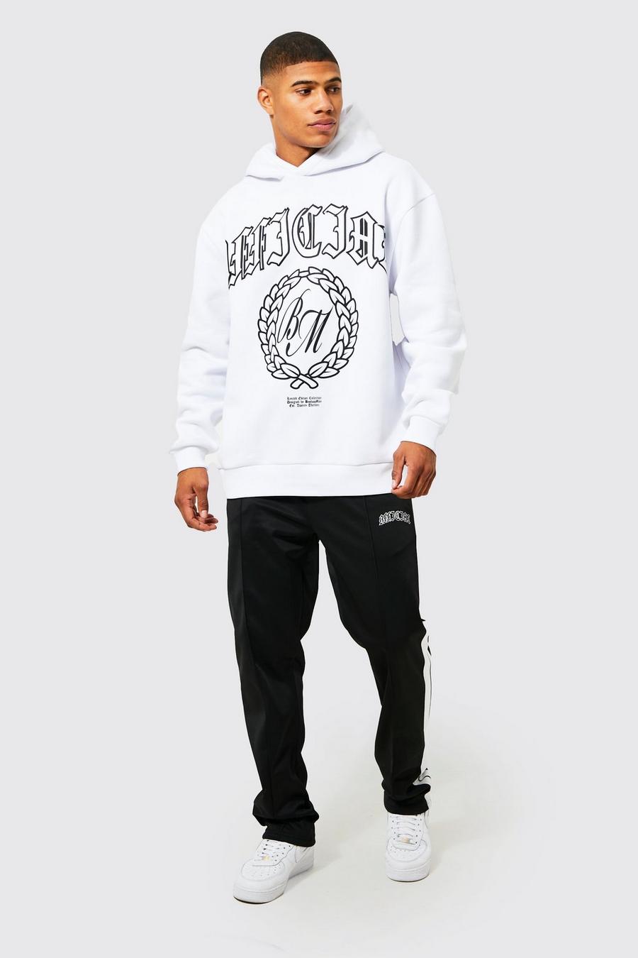 Black Oversized Official Hoodie And Tricot Jogger image number 1