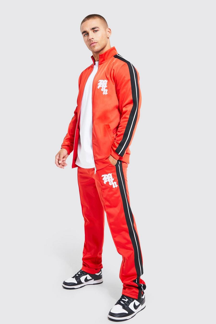 Red Man Tricot Funnel Neck Tracksuit image number 1