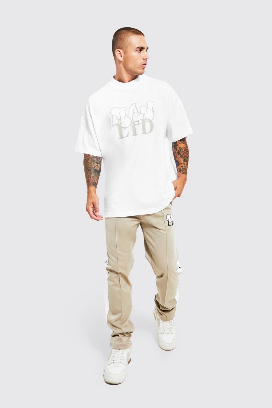 Stone Oversized Man T-shirt And Tricot Jogger Set image number 1