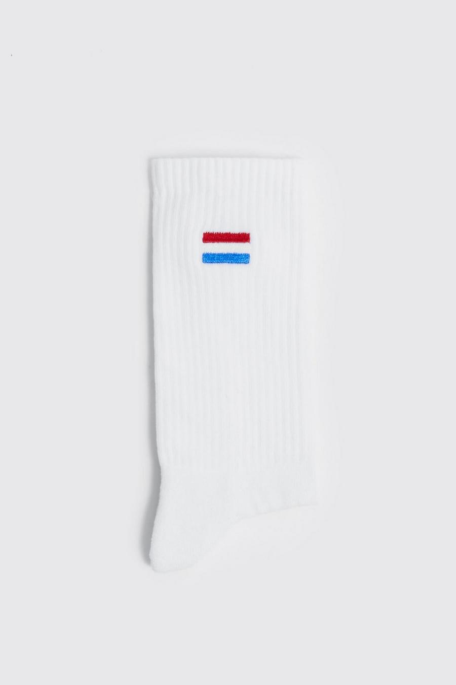 White Nederland Embroidered Socks image number 1