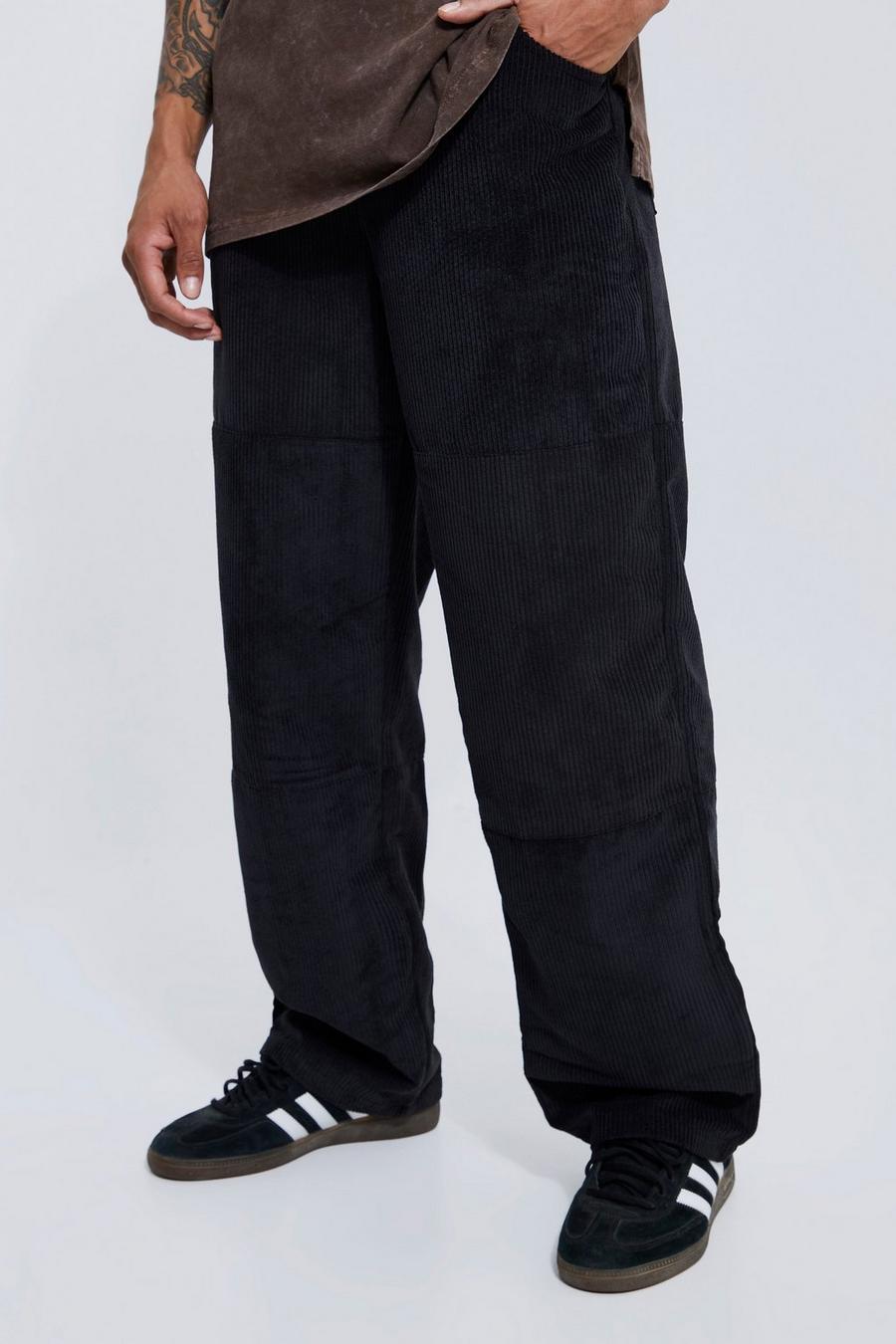 Black nero Baggy Cord Buckle Waistband Trouser image number 1