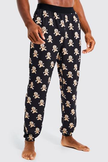 Xmas Gingerbread Man Lounge Pant black