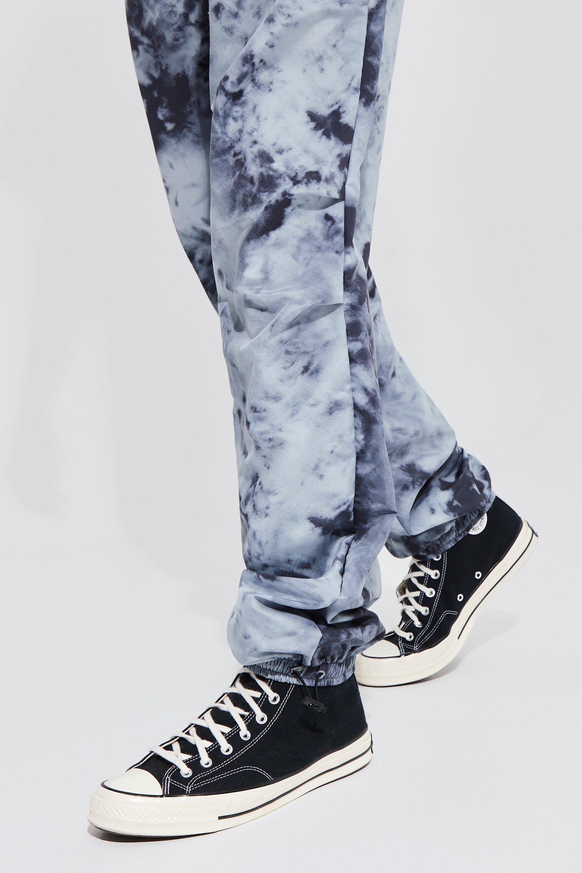 Blue and white hot sale tie dye pants