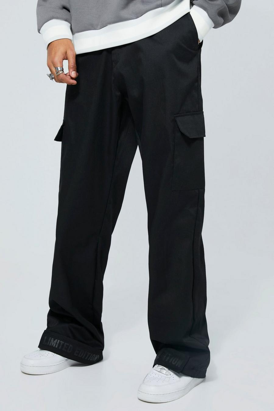 Black Tall Wide Leg Limited Edition Cargo Trouser image number 1
